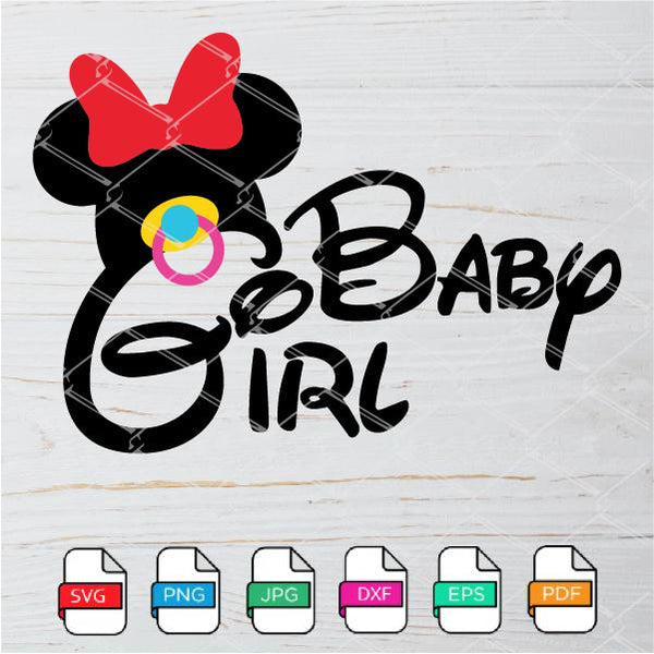 Baby Minnie on Board SVG Download Minnie Mouse Baby cut with Sillhouette or  Cricut Vinyl Cutter