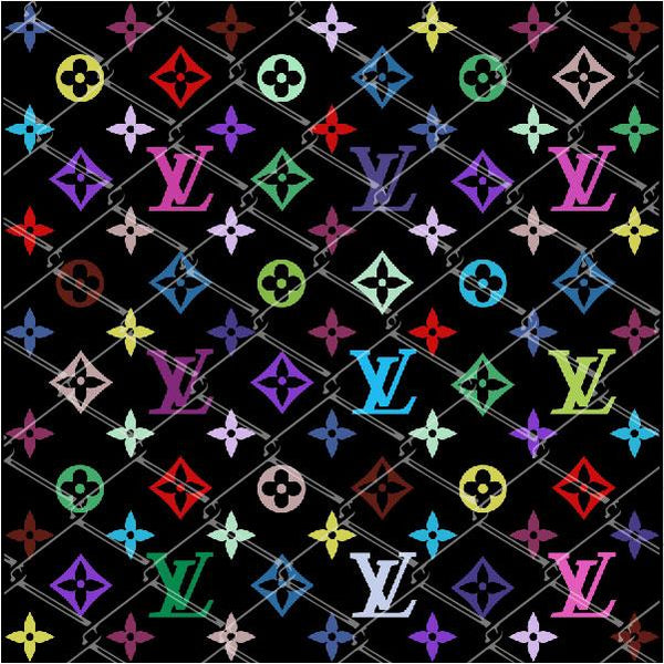 Louis Vuitton Pattern SVG - Colorful Louis Vuitton Pattern Vector
