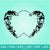 Heart Floral Picture Frame SVG - Border SVG -Decorative Border PNG