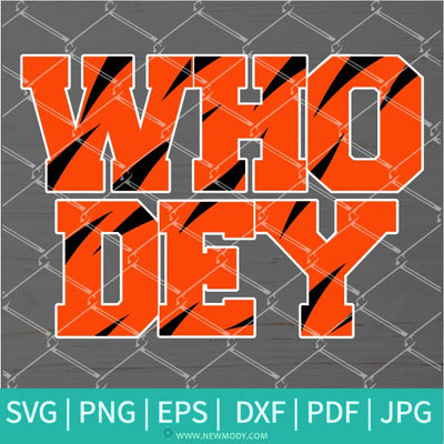 Who Dey SVG, And PNG Sublimation, Bengals Football  SVG Cut Files for Cricut and silhouette