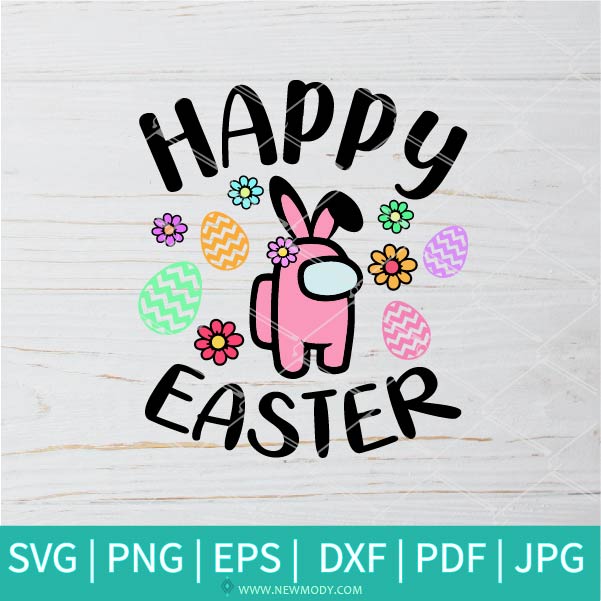 Happy Easter SVG, PNG, PDF, Easter PNG, Easter bunny svg, Happy