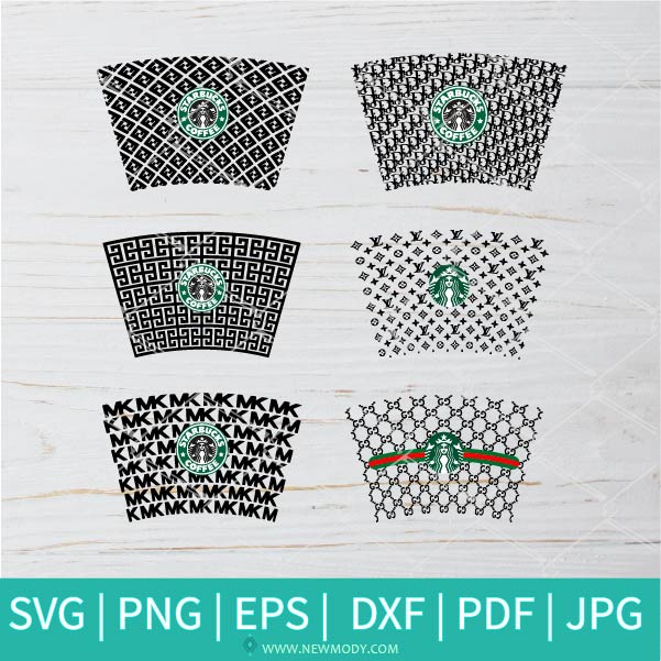 Louis Vuiton Full Wrap For Starbucks, Svg Png Dxf Eps Digital Files - free  svg files for cricut