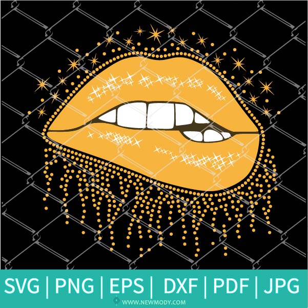 Dripping Lips With Stars Svg Instant Download Instant Svg Lips 