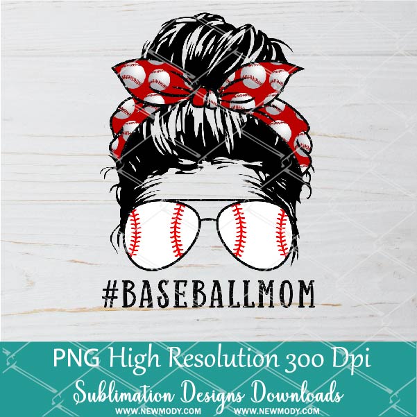 Baseball Mom leopard sublimation design PNG