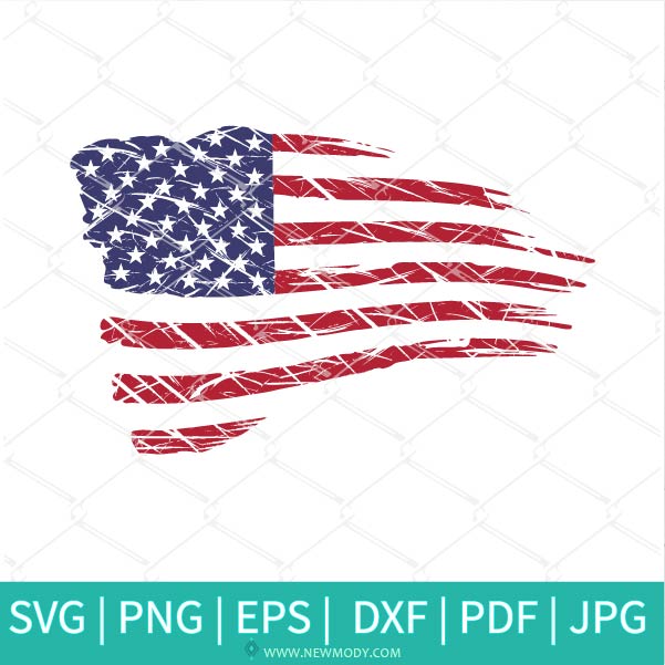 grunge american flag vector