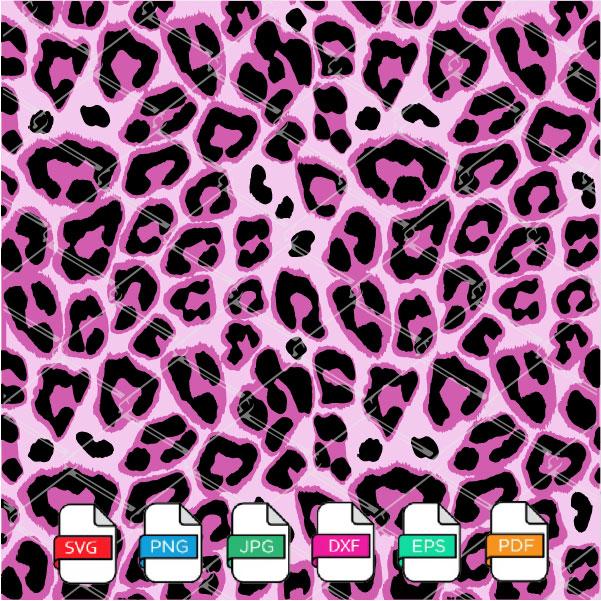 Pink Leopard Print PNG, Animal Print PNG, Leopard Print SVG, Instant  Download, Digital File, svg Cut File, Pattern or Background