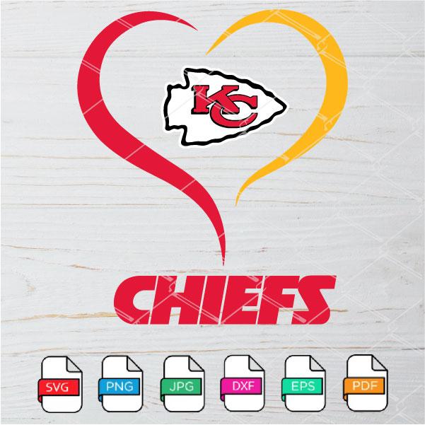 Kansas City Hearts Bundle EPS, Chiefs SVG