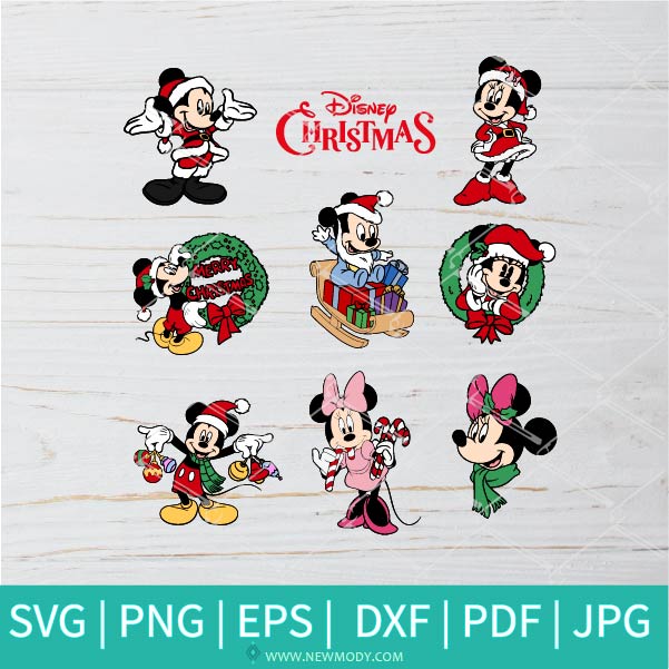 Christmas Disney SVG - Mickey Mouse SVG - Minnie Mouse SVG